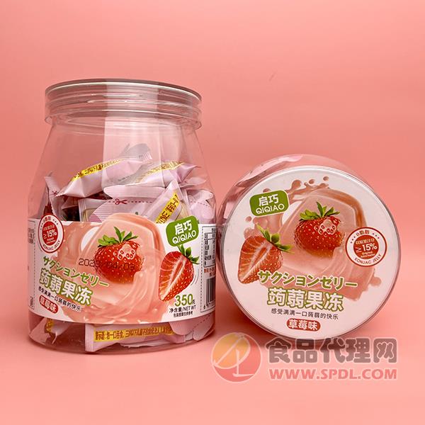 启巧蒟蒻果冻草莓味350g