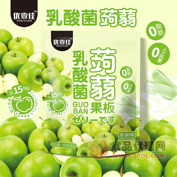 优壹佳乳酸菌蒟蒻果板苹果味160g