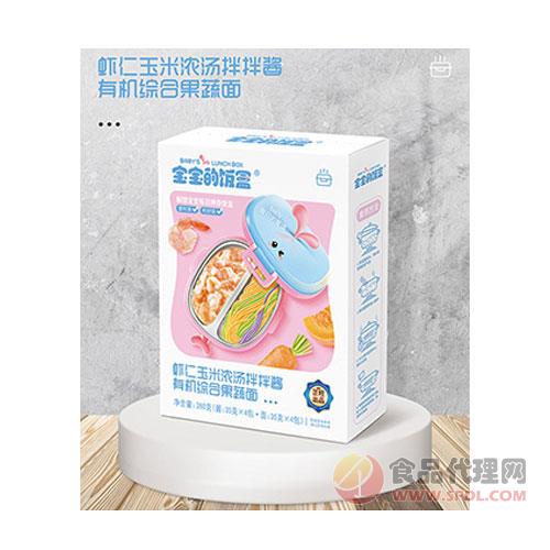 宝宝的饭盒虾仁玉米浓汤拌拌酱果蔬面25gx4包