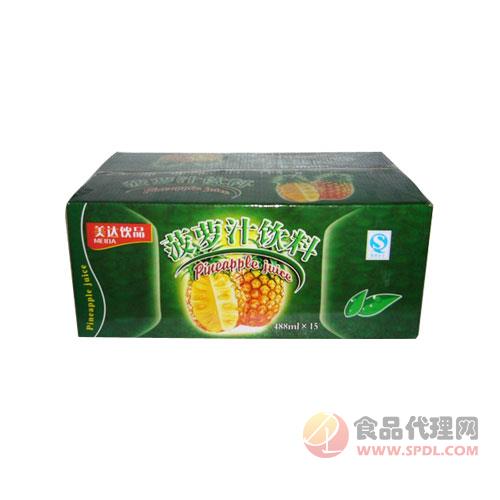 美达饮品菠萝汁饮料488mlx15盒