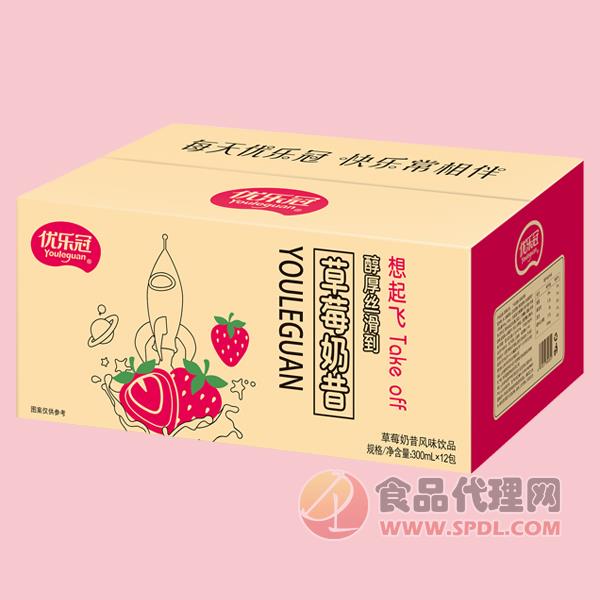 优乐冠草莓奶昔饮品自立袋标箱