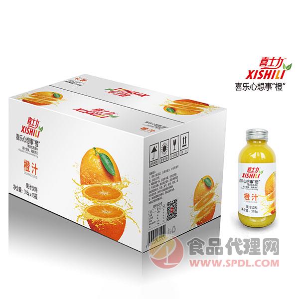 喜士力橙汁318gx15瓶