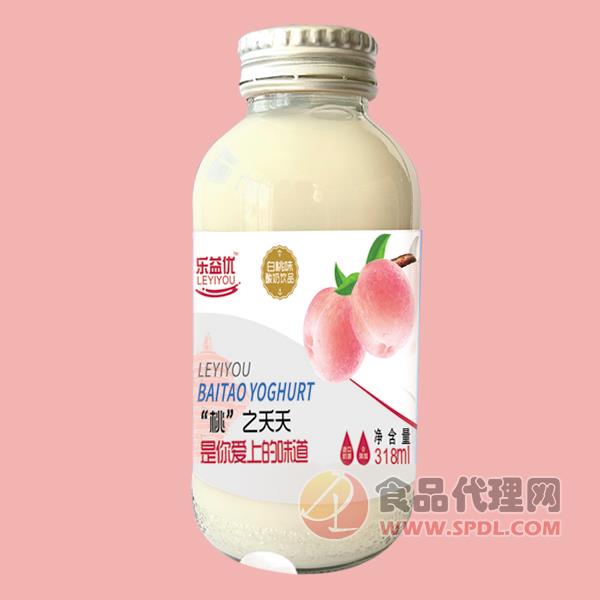 樂益優白桃味酸奶飲品318ml