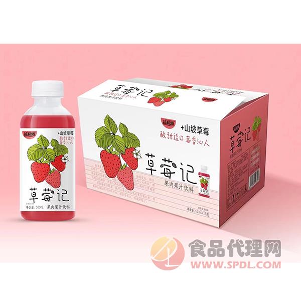 益和源草莓記果肉果汁飲料500mlX15瓶