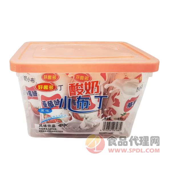 好趣多酸奶小布丁草莓味100mlx10袋