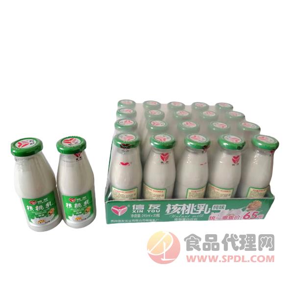 信友核桃乳纯味253mlx20瓶