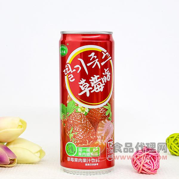 太子福草莓果肉果汁饮料310ml