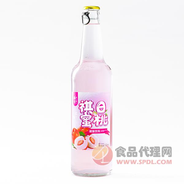 祺日蜜桃味汽水500ml