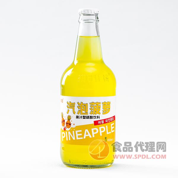 祺日汽泡菠萝味汽水450ml