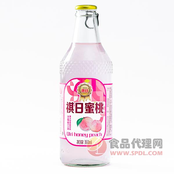 祺日蜜桃味碳酸饮料360ml