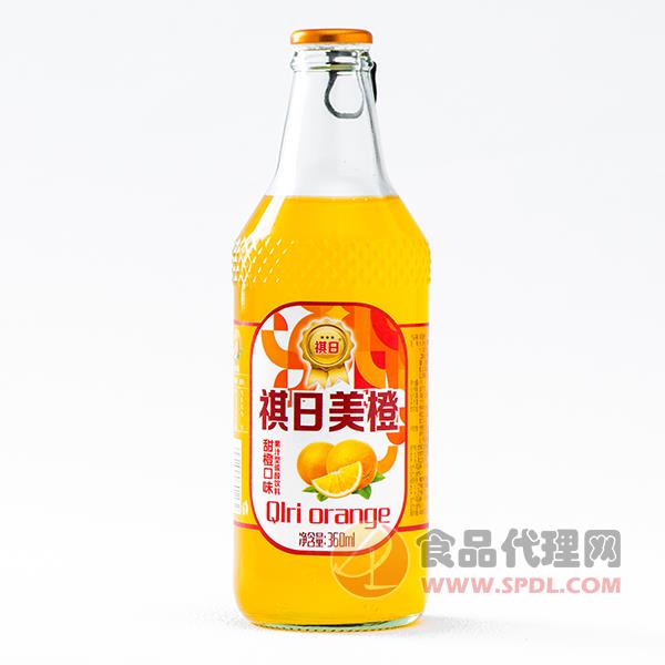 祺日美橙味碳酸饮料360ml