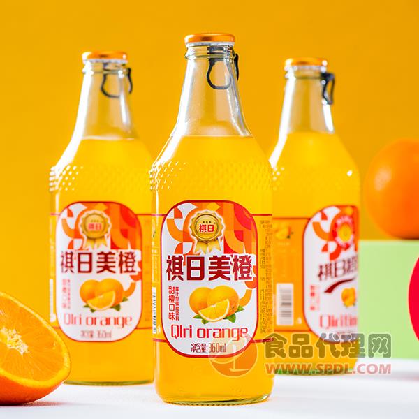 祺日美橙味碳酸饮料360ml