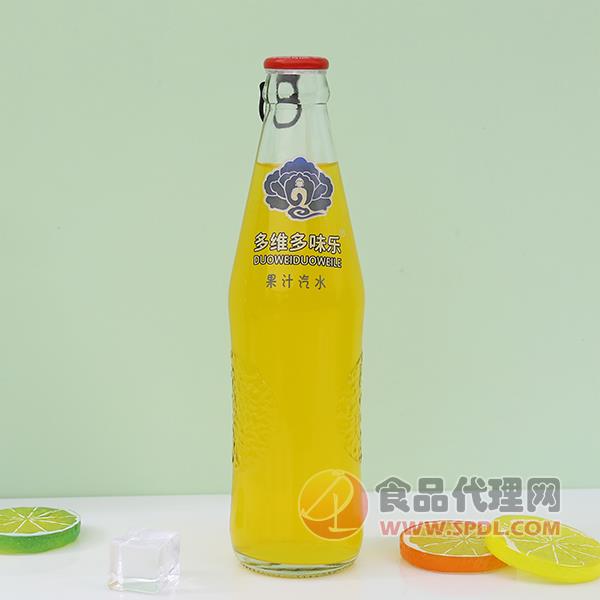 多维多味乐果汁汽水橙子味瓶装
