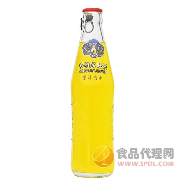 多维多味乐果汁汽水橙子味瓶装