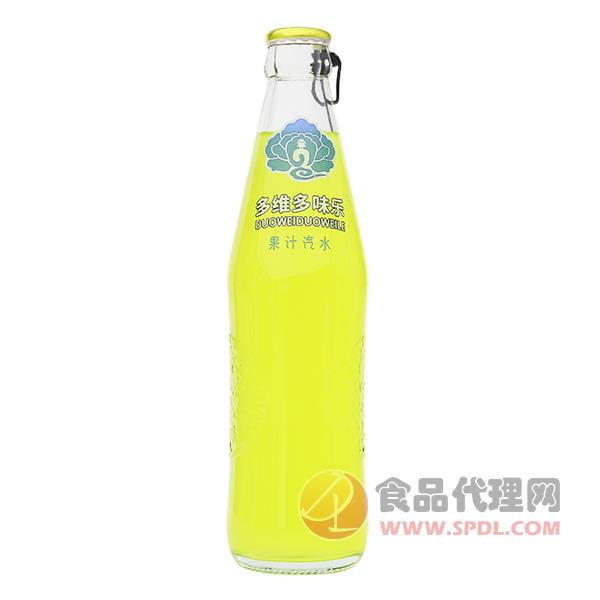 多维多味乐果汁汽水青苹果味瓶装