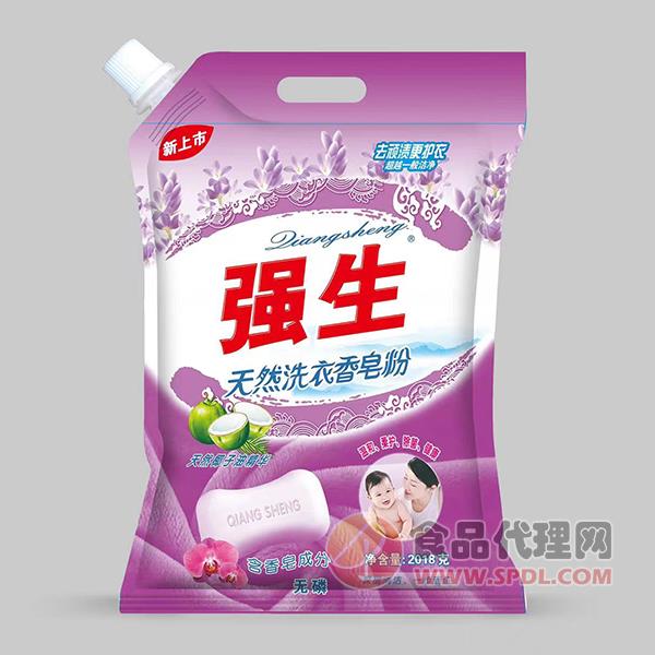 强生天然洗衣香皂粉2018g