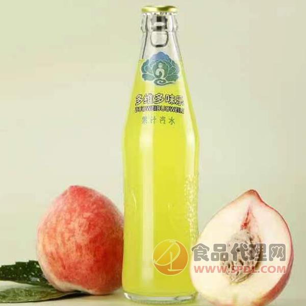 多维多味乐果汁汽水桃子味瓶装