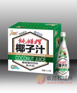 金带牌1Lx8瓶纯鲜榨椰子汁(植物蛋白饮料)