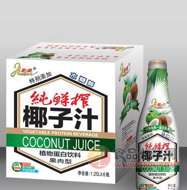 金带纯鲜榨椰子汁1.25Lx6瓶