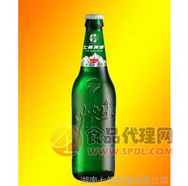 绿瓶快乐七箭浮雕瓶330ml小支啤酒招商