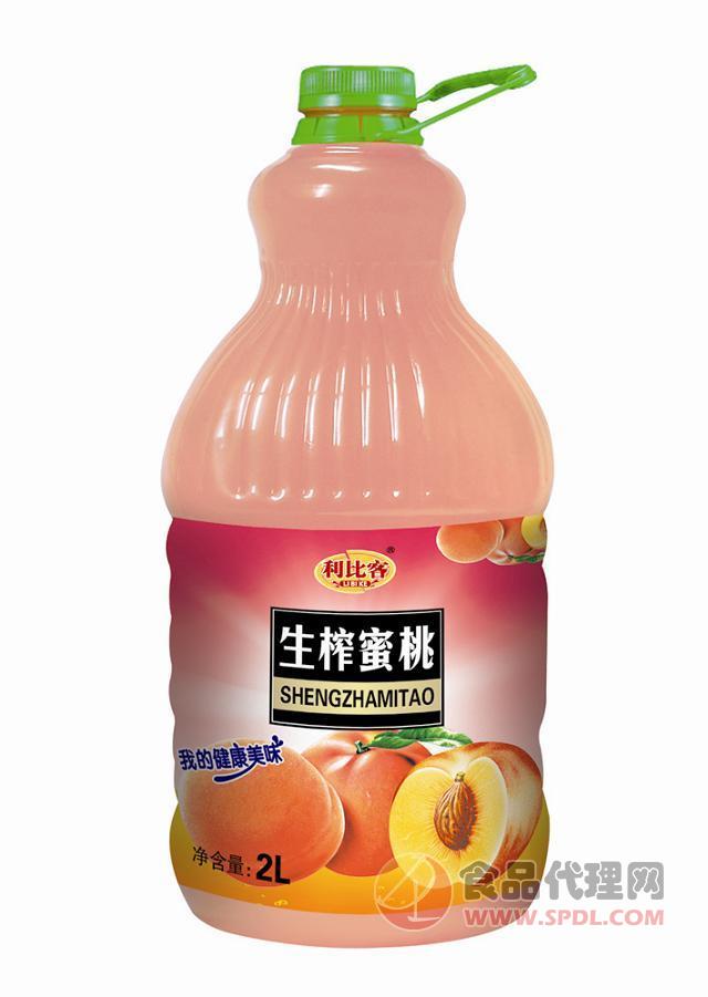 利比客 生榨蜜桃果汁饮料2L