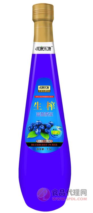 怀康乐源 生榨蓝莓原浆果汁1.5L