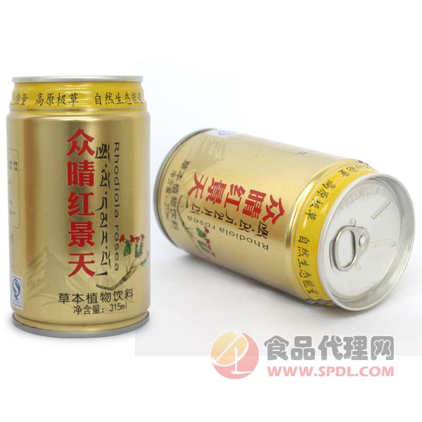 众晴 红景天草本植物饮料315ml