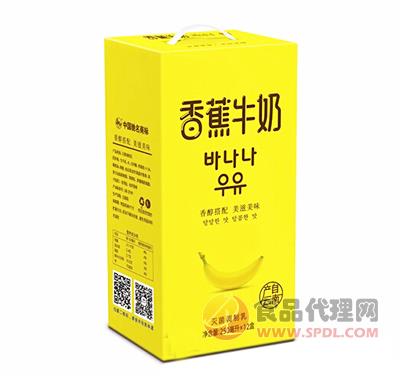 蝶泉香蕉牛奶250ml×12盒