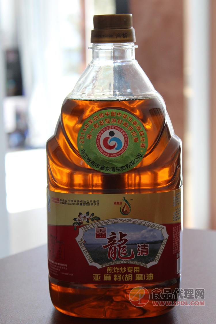 亚麻籽油1.8L内蒙古特产 食用油厂家批发直销.jpg