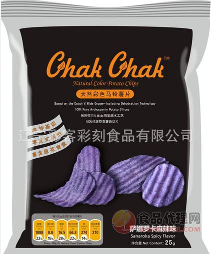 彩食彩客 萨娜罗卡麻辣味25g 天然彩色马铃薯片