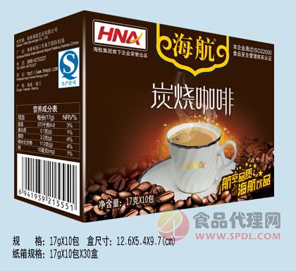 海航饮品炭烧咖啡(17gX10包)招商