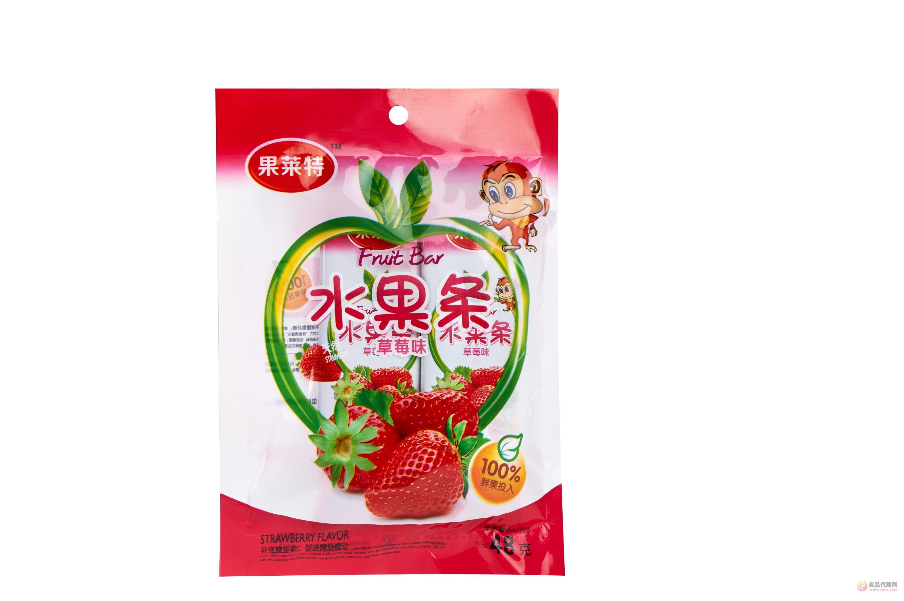 果莱特草莓味水果条48g