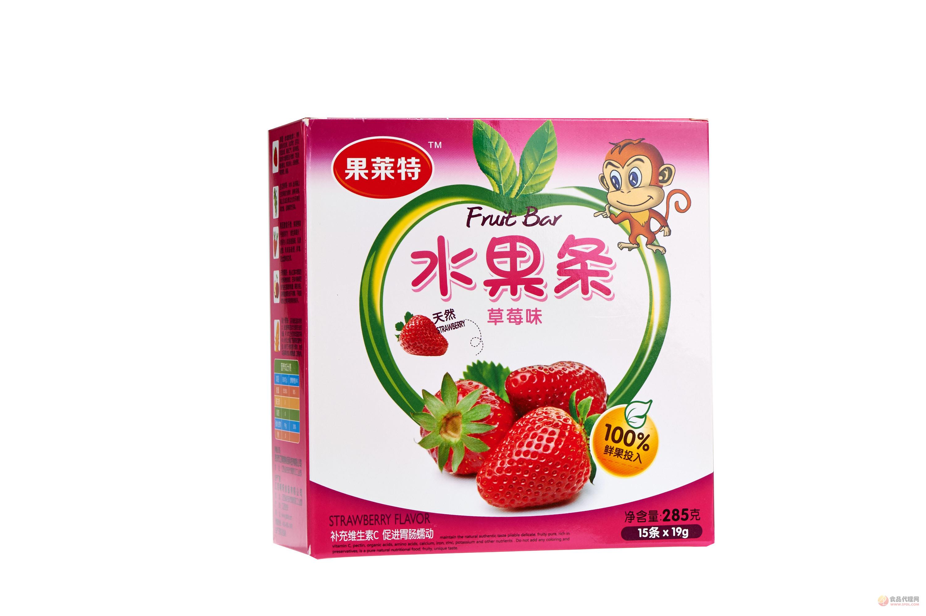 果莱特草莓味水果条285g