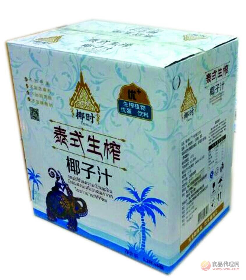 椰时泰式生榨椰子汁1.25L箱装