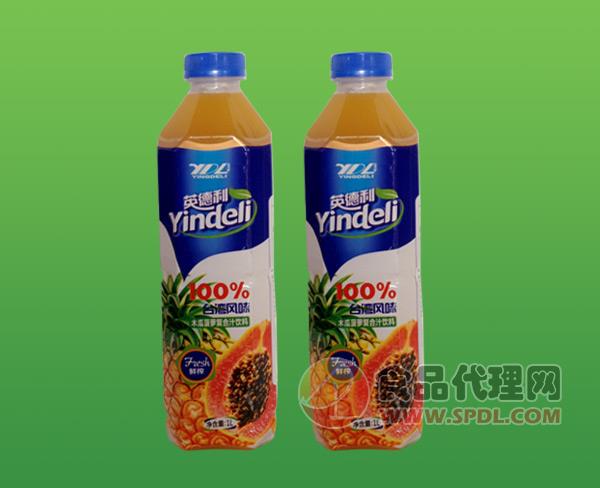 英德利木瓜菠萝复合汁饮料1L