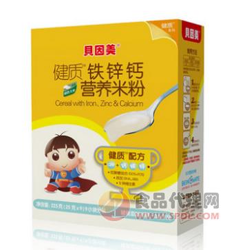 健质-铁锌钙营养婴儿米粉225g招商