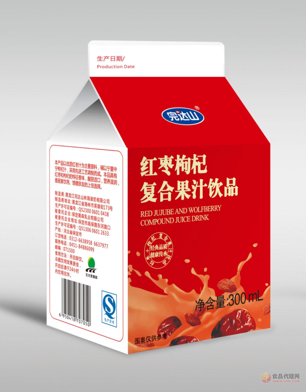 完达山红枣枸杞复合果汁饮品300ml