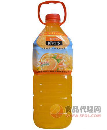 汉斯卡鲜橙多果汁饮料2L