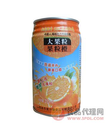 汉斯卡大果粒果粒橙310ml