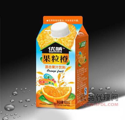 优萌盒装果粒橙500ml