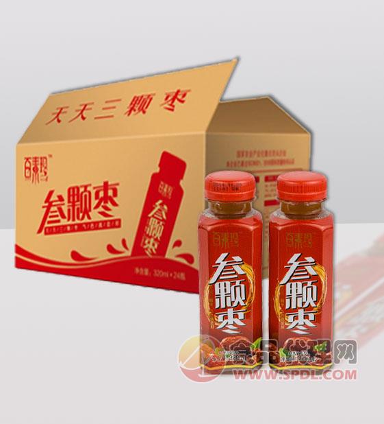 百素珍 叁颗枣 320mll*24瓶装 果蔬汁饮料 红枣味滋补饮品