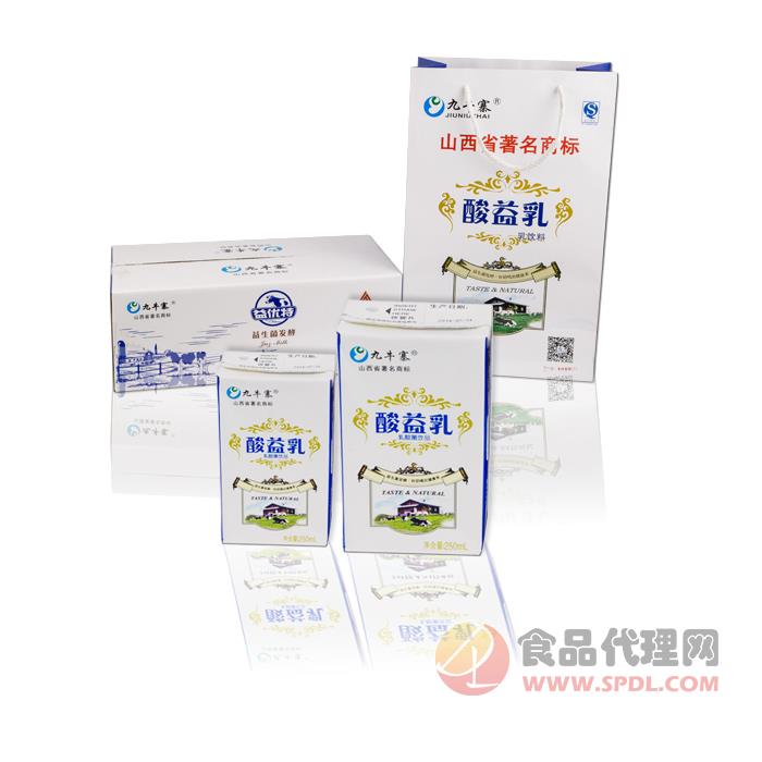 百素珍 九牛寨酸益乳 乳酸菌饮料 250ml1*6盒/箱 酸牛奶乳制品