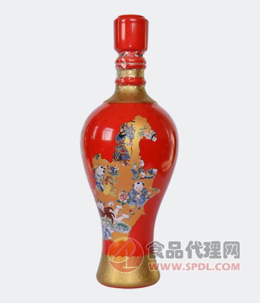 潮洋黍米酒红瓷500ml