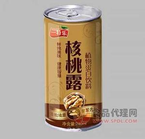 一特乐核桃露植物蛋白饮料罐装240ml