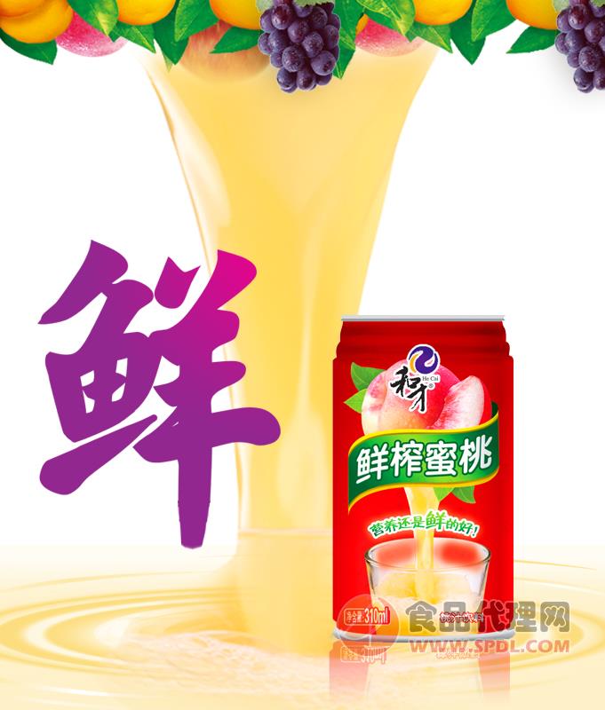 和才NFC（非浓缩还原）鲜榨果汁饮料代理310ml桃汁
