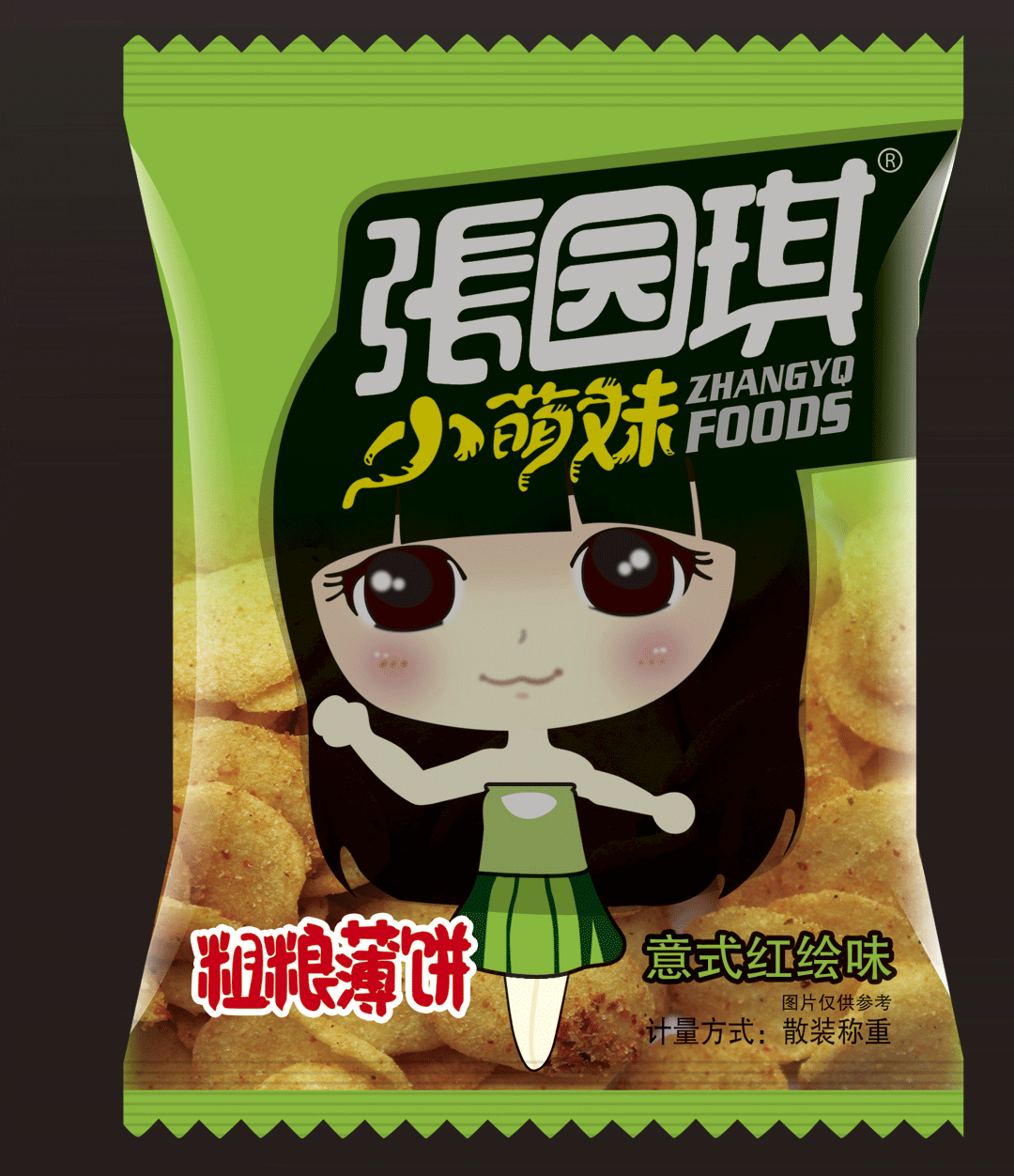 张园琪小萌妹-三口味片状膨化食品