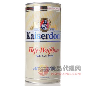 德国原装 1L凯撒 白啤酒 kaiserdom