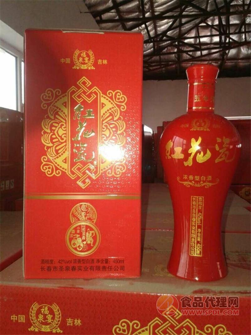 红花瓷浓香型白酒450ml