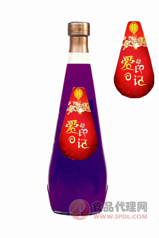雨露蓝莓汁饮料喜庆标签1.5L