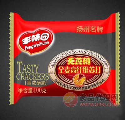 风味园全麦高纤维苏打100g